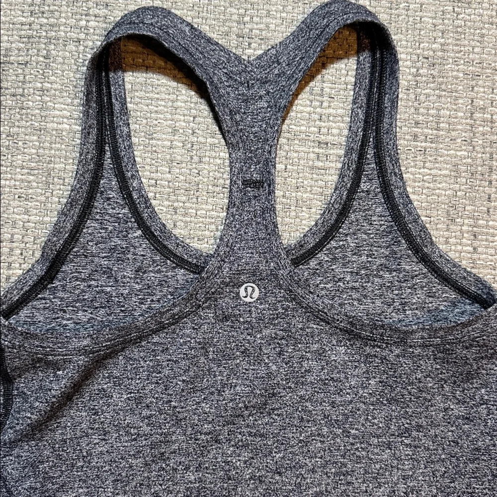 Lululemon Cool Racerback Tank Top Dark‎ Heather Gray Nulu sz4